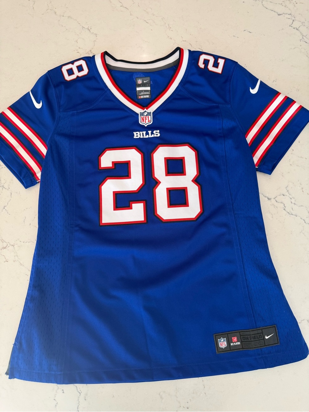 NFL Women’s Blue #28 Buffalo Bills Football Jersey